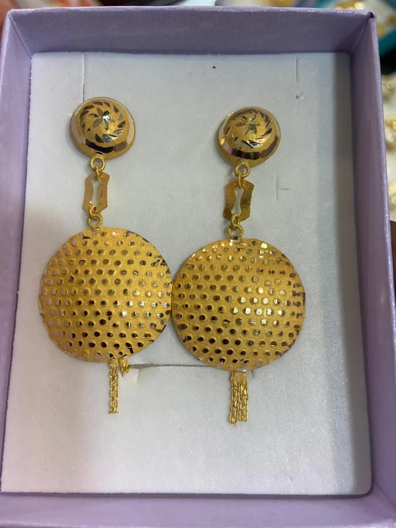Boucles d'oreilles boules d'or filigranées